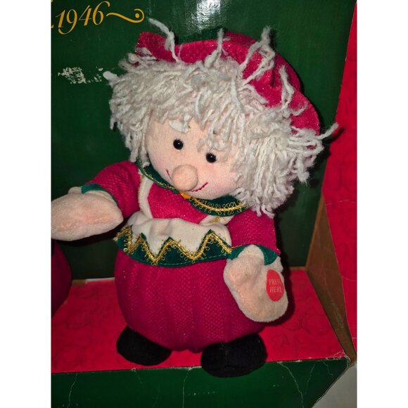 Kurt S. Adler Santa & Mrs. Claus Animated Plush Figures With Original Box - Picture 2 of 8